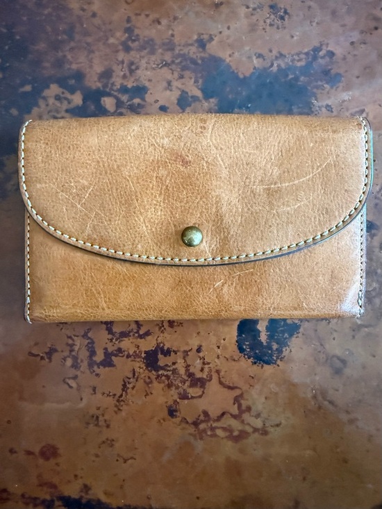 Frye Handbags - Frye Distressed Leather Wallet - Tan
